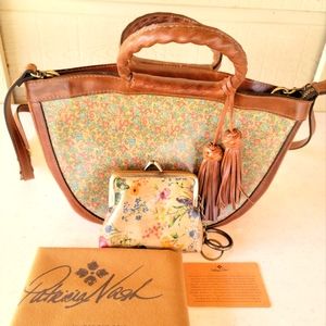Patricia Nash Ossi Satchel, NWT, Two-way bag and a coin purse.